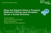 Palestra Teched Brasil 2010 - Sessão SRV307 - Dicas e Truques de Windows Server e Active Directory