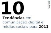 Tendencias Comunicacao Digital e Midias Sociais 2011