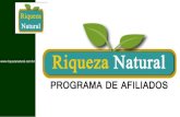 Programa de Afiliados Riqueza Natural - Apresentação (Atualizado em 30.08.2013)