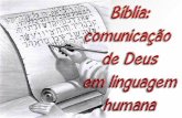 Bíblia comunicação de deus em linguagem humana