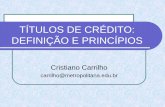 1. conceito e princípios dos títulos de crédito
