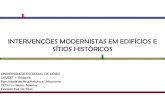 Intervervenções modernistas em edifícios e sítios históricos   cronologia