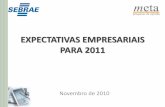 Expectativas empresariais para 2011