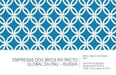 EMPRESAS DOS BRICS NO PACTO GLOBAL DA ONU - RUSSIA