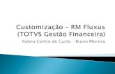 Customização RM Fluxus - TOTVS - Rateio por Centro de Custo e Natureza Orç. Financeira