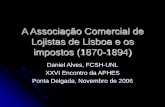 A Associação Comercial de Lojistas de Lisboa e os impostos