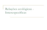 RelaçõEs EcolóGicas   InterespecíFicas