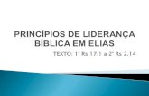 Princípios de liderança bíblica em elias   4