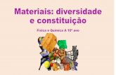 Materiais: Diversidade e Constituição