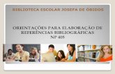 Orientações para elaboração de referências bibliográficas