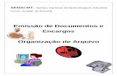 Emissão de documentos e encargos e organização de arquivos