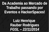 Da Academia ao Mercado de Trabalho passando por Eventos e Hackerspaces - FGSL 2014
