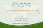 Banco ABC - Apresentação dos Resultados do 4º Trimestre de 2008