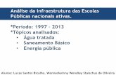 Análise da infraestrutura das escolas públicas nacionais ativas de 1997 a 2013