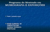 Programa do mestrado em museografia e exposições
