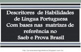 Descritores  de habilidades de língua Portuguesa- Prova Brasil