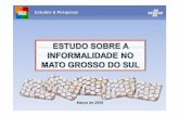 Estudo Sobre A Informalidade no Mato Grosso do Sul