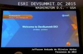 Esri DevSummit DC 2015 - Resumo - AndradeJeff