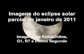 Imagens do eclipse solar parcial de janeiro de 2011
