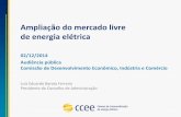 Ampliação do Mercado Livre de Energia - Comissão de Desenvolvimento Econômico, Indústria e Comércio