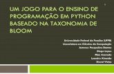 Apresentação - "Um Jogo para o Ensino de Programação Baseado na Taxonomia de Bloom" - Sinval Vieira - CSBC 2012