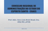 Obs sobre educação no brasil  - Profª. Drª. Admª. Vera Lúcia B. Brasil