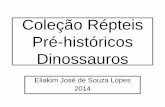 Coleção répteis pré históricos dinossauros