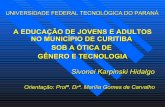 A educação de Jovens e adultos no município de Curitiba sob a ótica de Gênero e Tecnologia
