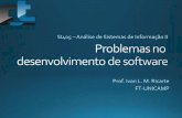Problemas no desenvolvimento do software