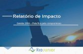 Relatório de impacto - Gestão 2014 - RioJunior