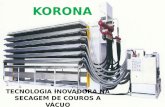 Vácuo Korona: tecnologia inovadora de secagem a baixa temperatura com eficiência energética.