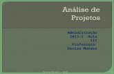 Análise de Projetos - Aula III