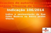 Indicações 2014 do Vereador Caffé - Juazeiro/BA