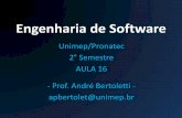Engenharia de Software - Unimep/Pronatec - Aula 16