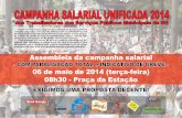 Cartaz - Campanha Salarial Unificada 2014 dos Trabalhadores da PBH