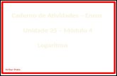 Caderno de atividades  -enem - unidade 35 logaritmo parte 3