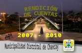 Rendicion de Cuentas Municipalidad Distrital de Chancay 2007-2010