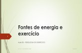 Fontes de energia e exercício  aula 5