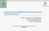 Impactos econômicos da entrada de novas pragas - Sílvia Miranda