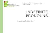 Indefinite Pronouns and articles/Pronomes e artigos indefinidos
