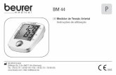Manual de Instruções do Medidor De Tensão Arterial BM 44 da Beurer