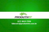 Apresentação comercial   Produtivit  - Cases