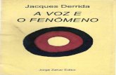 Jaques Derrida - A Voz e o Fenômeno