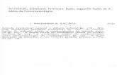 Páginas de HUSSERL, Edmund.A Idéia da Fenomenologia - primeira e segunda parte.