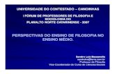 BAZZANELLA Sandro Luiz - Perspectivas Do Ensino de Filosofia