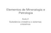 Mineralogia - defeitos cristalinos