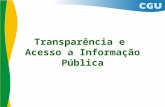 Transparencia e Acesso a Informação Publica