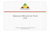 Balanço  Mineral Pará 2009