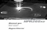 HYPERTHERM 260XD MANUAL GAS