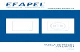 Efapel-Tabela Precos Mercado Nacional 2013-01-01